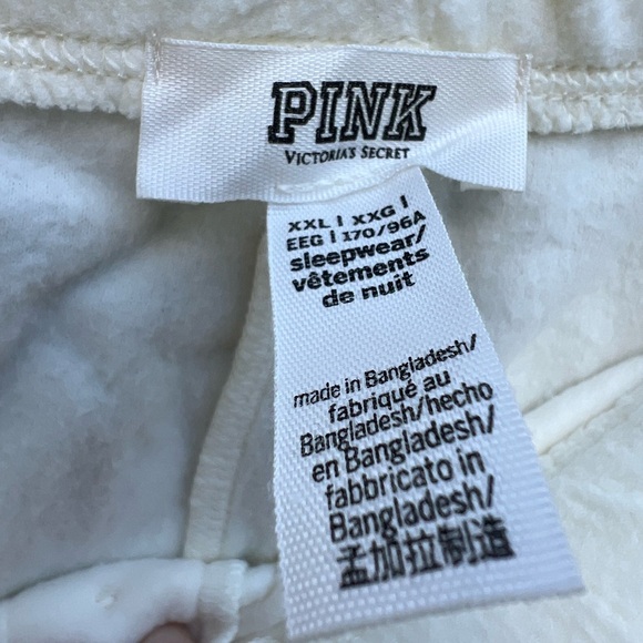 PINK Polar Fleece Jogger Creamer Pajama Set size XXL NWT - Picture 14 of 16